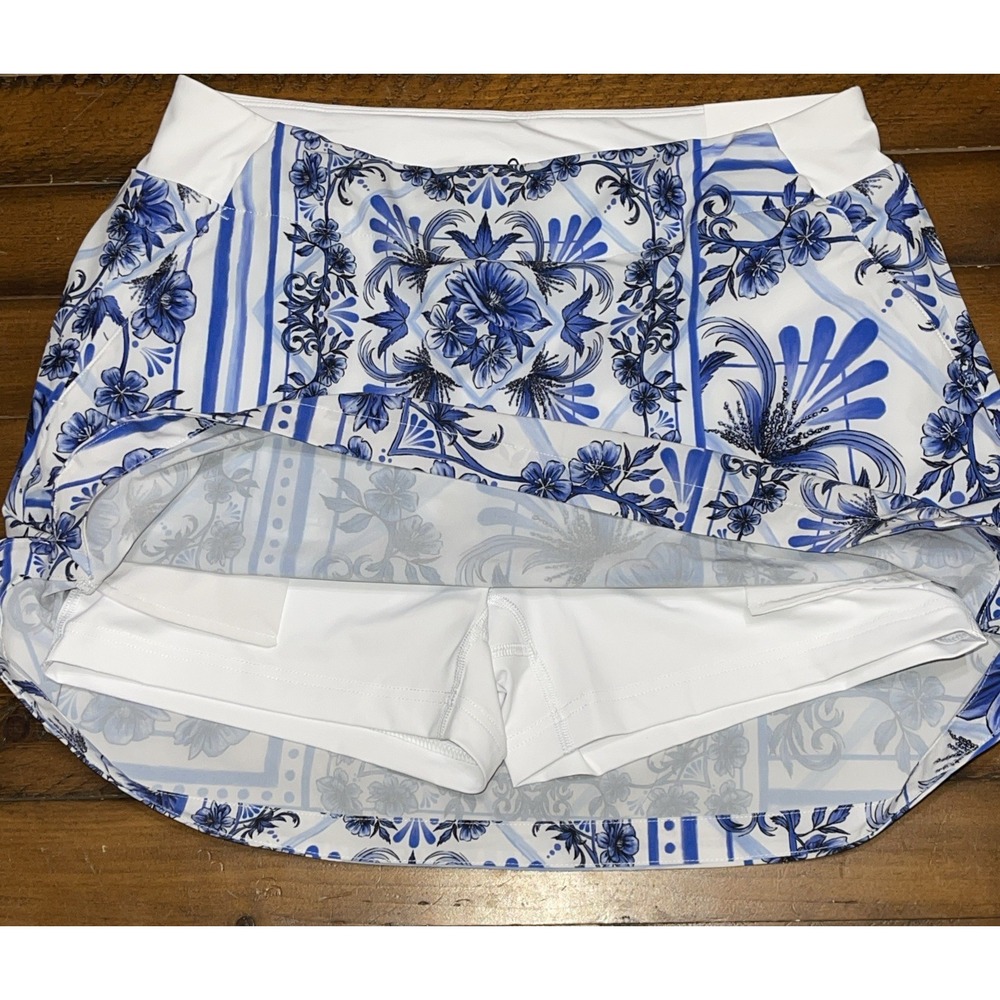 Walter‎ Hagen Performance II Golf Skort Blue Floral Lightweight Breathable Sz S - Picture 2 of 3